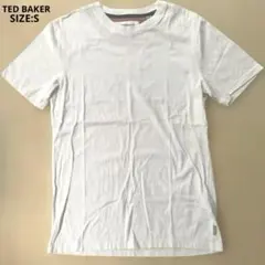 40【TED BAKER】ロゴ刺繍 半袖 Tシャツ 白 Sのサムネイル