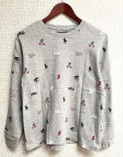 POLO RALPH LAUREN サーマルロンT マルチパターン　M グレー