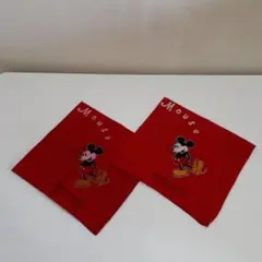 ミッキーマウス　大判ハンカチ2枚セット