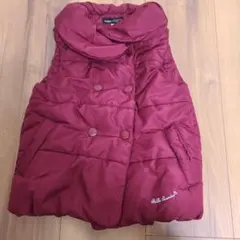 BeBe 110 ベスト　べべ　ダウン　ワインレッド