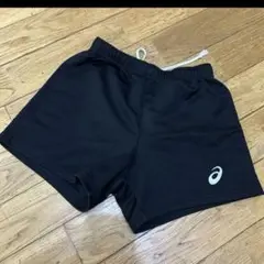 ASICS ブラックパンツ M ゲームパンツ　アシックス黒　xw2738