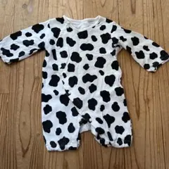 アカチャンホンポ 長袖 牛柄ベビーロンパース 70