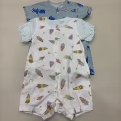 ベビー カバーオール 2枚セット ジンベエザメ アイス柄
