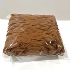 新品未使用、タグ付き　マフラー　ブラウン 編み込み模様マフラー