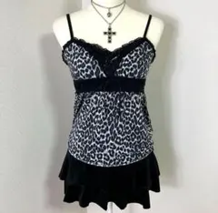 【y2k 00s】平成ギャル　ダークコア　NANAレオパ柄　フェアリーグランジ