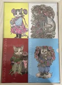 ポストカードセット 台湾展 奇幻動物森林 ヒグチユウコ 計10枚 シール