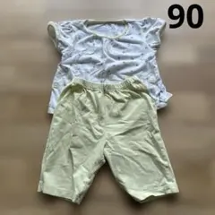 UNIQLO 半袖 パジャマ 水玉 黄色 90