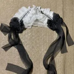 ゴスロリ　ヘッドドレス白黒