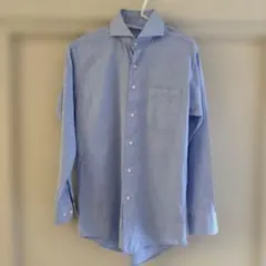 【SUIT SELECT】ワイシャツ 水色 コットン100% Mサイズのサムネイル