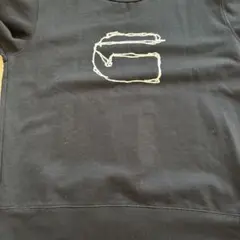 ブラックG ロゴ刺繍トレーナー ジースターロゥ 裏起毛 スウェット