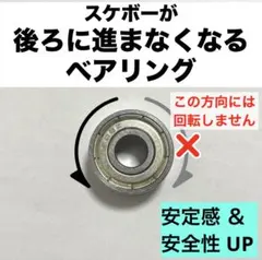 スケボーが後ろに進まなくなるベアリング2個セット　安定感&安全性UP　クルーザーのサムネイル