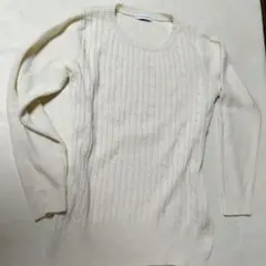 E hyphen world gallery アイボリー ニットセーター