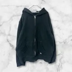 Dickies ディッキーズ フルジップパーカー ブラック 黒 Lサイズ ロゴ