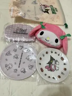 モスバーガー　マイメロディ エコバッグ・プレート・ポーチ 4点セット