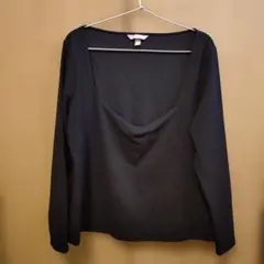 H&M 黒 長袖 トップス