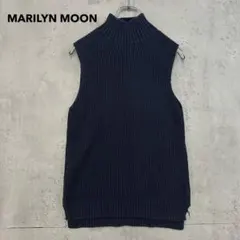 MARILYN MOON ニット ベスト マリリンムーン リブ スリット 無地.のサムネイル