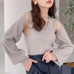 SG108 GRL ボレロXノースリトップスニットアンサンブル[rut950]