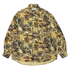 Vintage 90s【プリント】ヴィンテージ コーデュロイ 柄 ネルシャツ