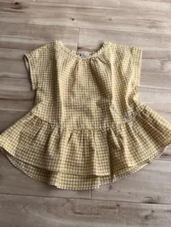petit main ギンガムチェック フレアトップス 120