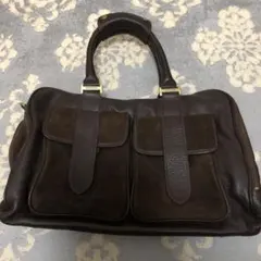 Paul Stuart ダークブラウン ボストンバッグ