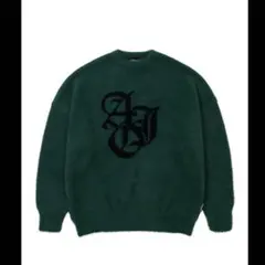 AJOBYAJO Sporty Logo Sweater [GREEN]
