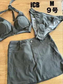 iCB セパレート水着 Mサイズ カーキ　ビキニ　スカート　3点