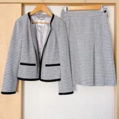 23区 黒 ラメツイード スーツ フォーマル セットアップ 卒業式