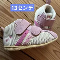 ⭐️美品⭐️ベビーシューズ ピンク/ベージュ マジックテープ アシックス スクスク