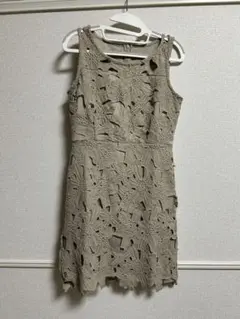 お値下げ！ベージュ レースデザイン キャバドレス Sサイズ