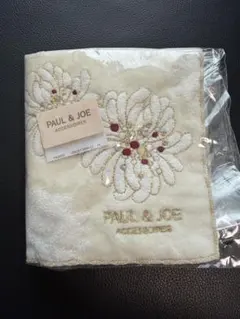 【新品未使用】PAUL & JOEポールジョー ハンカチ アイボリー 花柄 刺繍