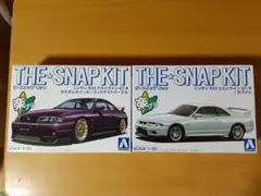 アオシマ　楽プラ　ニッサン スカイライン R33 GT-R 2台セット　未組立