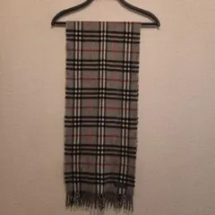 【バーバリー】Burberry ノバチェックマフラー 100%カシミヤ 英国製のサムネイル