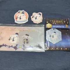 サンリオ　happyくじ　はなまるおばけ　アクリルチャーム　ステッカー