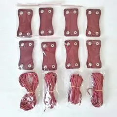 まとめ売り 本革クリップ ハンドメイド材料 マスク メモ用紙ホルダー 赤 レッド