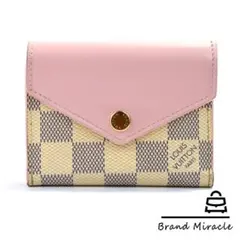 【美品希少】ルイヴィトン 財布 ダミエ・アズール ポルトフォイユ・ゾエ 折り財布