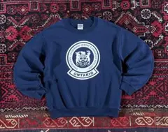 GILDAN ギルダン 大判プリント スウェット トレーナー ネイビー M