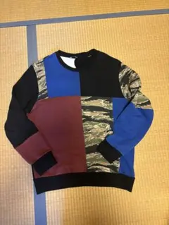 【希少】DIESEL ディーゼル パッチワークスウェットトレーナー 迷彩 カモ柄