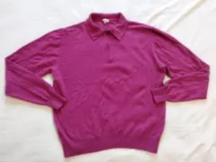 カシミヤ１００％　ハーフジッププルオーバーニット　XL　セーター　カシミア