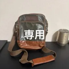 マツタケ　ウォームスクラフツ　ショルダーバッグ ダークネイビー✖️グリーン マツタケ様専用 ウォームスクラフツ ショルダーバッグ ダークネイビー