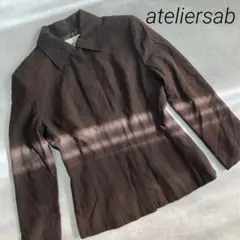 ateliersab アトリエサブ　茶　ジャケット　オフィスカジュアル　小さめsのサムネイル