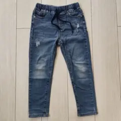 SHEIN　デニム ダメージ加工 長ズボン ゴムウエスト