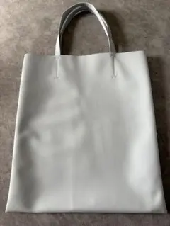 【美品】ライトブルー　合成皮革 トートバッグ
