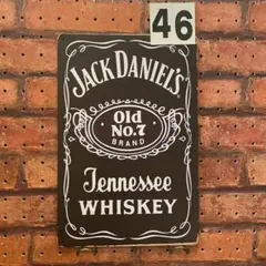 ジャックダニエル JACKDANIELS 《46》レトロ ブリキ 看板 ☻