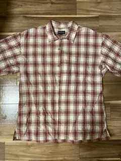 90s OLD UNIQLO チェックシャツ XL 半袖 紺タグ