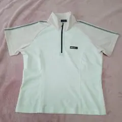 ellesse レディース　Ｍ　半袖　ジップアップ　テニスウェア　シャツのサムネイル