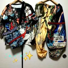 ●歌川国芳 通俗水滸伝x風神雷神noセットアップ●オマケno龍神サコッシュ~♥