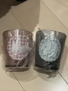 ミッフィー タイトーくじ ブルーナアニマル E賞 カラーコップ うさぎ、ゾウ