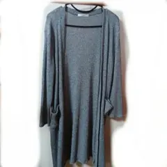 ロングカーディガン 3XL グレー
