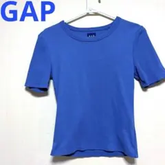 GAP リブ クロップド トップ半袖Tシャツ 薄青　 Sサイズのサムネイル