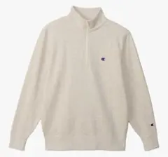 Champion スウェット 長袖 ワンポイントロゴ刺繍 ハーフジップ Sサイズ